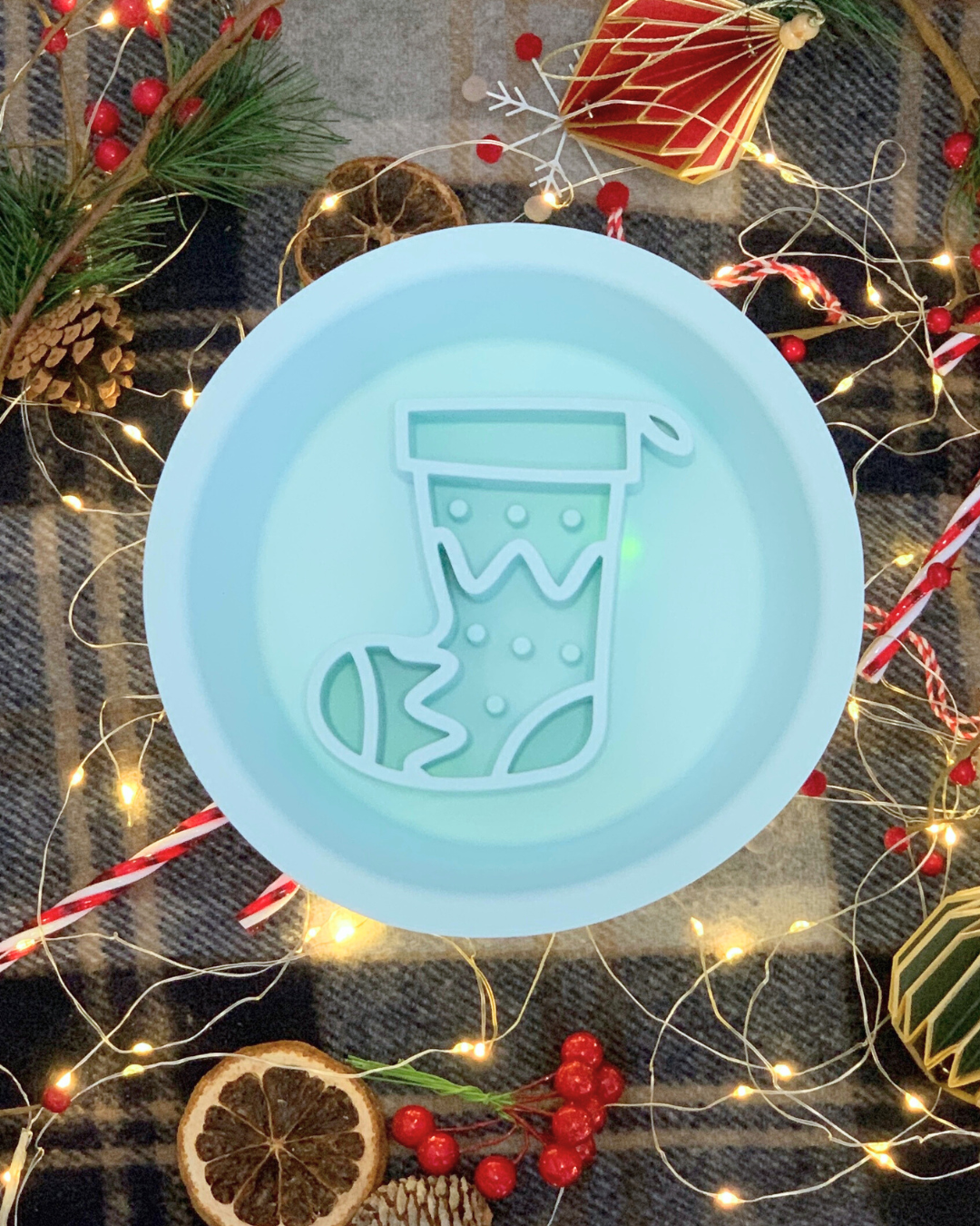 2 in 1 Christmas Stocking Slow Feeder Bowl & Lick Mat.