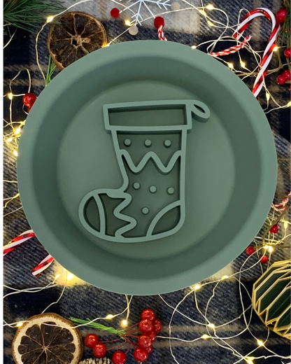 2 in 1 Christmas Stocking Slow Feeder Bowl & Lick Mat.